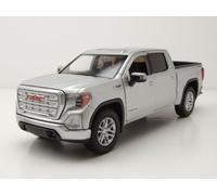 GMC Sierra 1500 Slt Equipaggio Cab Pick Up 2019 Argento Modellino 1:24 MotorMax