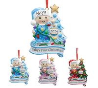 GMDLSK Decorazioni per il Primo Natale del Bambino, Palline Di Natale Personalizzate con Nome Data, il mio Primo Natale Neonato Regalo, Regalo di Natale per Nuovo Bambino