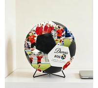 GMDLSK Pallone da Calcio Personalizzato con Foto e Nome Papà, Figlio, Allenatore - Compleanno, Natale, Laurea, Anniversario - Souvenir Calcistico