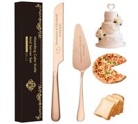 GMDLSK Set di Coltello e Server per Torta Nuziali Personalizzate, Acciaio Inossidabile Tagliatorta con Impugnatura Comoda - Ideale per Matrimoni, Compleanni, Feste e Natale