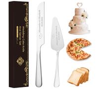 GMDLSK Set di Coltello e Server per Torta Nuziali Personalizzate, Acciaio Inossidabile Tagliatorta con Impugnatura Comoda - Ideale per Matrimoni, Compleanni, Feste e Natale