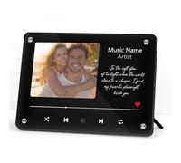 GMDLSK Targa Spotify Personalizzata con Foto e Musica - Clicca per Ascoltare la Canzone - Cornice Musicale Unica - Idea Regalo per Fidanzati, Coppie e Amici