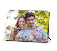 GMDLSK Targa Spotify Personalizzata con Foto e Musica - Clicca per Ascoltare la Canzone - Cornice Musicale Unica - Idea Regalo per Fidanzati, Coppie e Amici