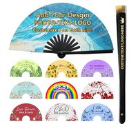 GMDLSK Ventaglio Cinese Personalizzati con Scritta e Foto - bambù Premium Durabile, Ideali per Matrimonio, Feste, Decorazioni Compleanno Personalizzate, Regalo Perfetto per Danza, Cosplay, Rave