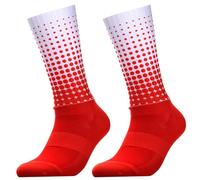 GMDNS Fantasmini Sportivi Da Uomo Stile Calze Da Ciclismo Sportive Estive A Pois Antiscivolo In Silicone Pro Outdoor Bici Da Corsa Calcetines Rosso