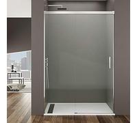 GME - Schermo frontale da doccia, mod. Basic, 1 pannello fisso + 1 pannello scorrevole