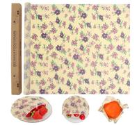 GmeDhc 1 Rotolo Involucri di Cera Dapi, 33 x 100 cm Involucri di Cera DApi Riutilizzabile per Panini, Frutta, Verdura, Pane, Formaggio