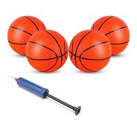 GmeDhc 16CM Palla da Basket, Mini Pallone Basket Arancio, Pallone da Basket con Secchio Gonfiabile, Palla Basket Bambini, Pallacanestro Superficie Antiscivolo, Ideale per Formazione