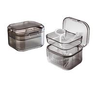 GmeDhc Porta Apparecchio Denti con Cestello, Tre Piani Porta Dentiera Portatile, Custodia Ortodontiche Apparecchio Dentale, Porta Bite Dentale, Scatola Apparecchio Denti, Porta Protesi Dentale