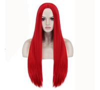 GmfLeX Parrucca rossa Sally per le donne Sally Costume The Nightmare Before Christmas Long Dritto Parrucca rossa Parrucche dai capelli morbidi per Sally Costume Party