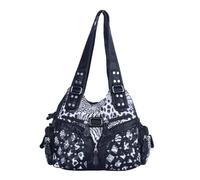 GMGQJST Borsa Borchie Borsa a tracolla da donna in PU, rivetti casual, borsa a tracolla hobo messenger, borsa a tracolla grande