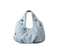 GMGQJST Borsa Borchie Borse a tracolla da donna in nylon con rivetti casual Borse hobos leggere con increspature firmate Borse shopper di grande capacità(Blue)