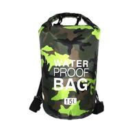 GMGQJST Borsa Impermeabile Mare Borsa stagna impermeabile for donne e uomini, 2/5/10/15/20/30 litri, borsa sportiva for nuoto, canottaggio, kayak, rafting, trekking sul fiume.(D5 15L Double strap)