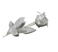 GMGQJST Fiori Finti Per Decorazioni 5 pezzi 8-9 cm seta nera rosa testa di fiore artificiale bouquet casa soggiorno matrimonio decorazione natalizia decorazione di capodanno(WHITE,5pcs)