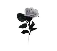 GMGQJST Fiori Finti Per Decorazioni 5 pezzi 8-9 cm seta nera rosa testa di fiore artificiale bouquet casa soggiorno matrimonio decorazione natalizia decorazione di capodanno(Light Grey,6pcs)