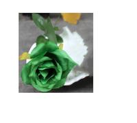 GMGQJST Fiori Finti Per Decorazioni 5 pezzi 8-9 cm seta nera rosa testa di fiore artificiale bouquet casa soggiorno matrimonio decorazione natalizia decorazione di capodanno(Green,6pcs)