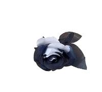 GMGQJST Fiori Finti Per Decorazioni 5 pezzi 8-9 cm seta nera rosa testa di fiore artificiale bouquet casa soggiorno matrimonio decorazione natalizia decorazione di capodanno(Black white,6pcs)