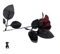 GMGQJST Fiori Finti Per Decorazioni 5 pezzi 8-9 cm seta nera rosa testa di fiore artificiale bouquet casa soggiorno matrimonio decorazione natalizia decorazione di capodanno(Red,6pcs)