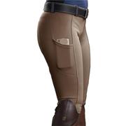 GMGQJST Pantaloni per Cavallo Pantaloni da Equitazione for Donna e Uomo, Pantaloni Elastici a Vita Alta, Pantaloni da Equitazione(Khaki,M)