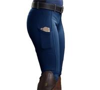 GMGQJST Pantaloni per Cavallo Pantaloni da Equitazione for Donna e Uomo, Pantaloni Elastici a Vita Alta, Pantaloni da Equitazione(Blue,S)