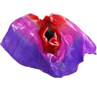 GMGQJST Velo Seta Rettangolare Seta Stage Performance Dancewear Accessori Tie Dye Texture leggera Scialli di velo Sciarpa da donna Costumi Veli di danza del ventre(00,XL-270cm-114cm)