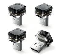 Gmili 4 Pezzi Luce Ambientale Interna Per Auto LED USB, MiNi Luce Notturna a LED Portatile, Interfaccia USB Plug In Luce Ambientale per Auto, Camere da Letto, Power Bank, Computer Portatili ecc.