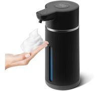 GMISUN Distributore automatico di sapone in schiuma, 420 ml, erogatore di sapone elettrico con sensore a infrarossi, distributore di sapone automatico a parete con USB ricaricabile, IPX6, impermeabile