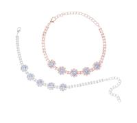 GMJGCIRVC 2 collane eleganti regolabili con strass per cani e gatti, in materiale morbido leggero con vestibilità versatile, accessorio elegante per migliorare il fascino e il comfort degli animali