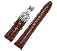 GMJGCIRVC Canda di orologi in pelle compatibile per i cinturini di ricambio IWC Classic Alligator Texture 20mm 21mm 22mm per IWC Big Pilot Spitfire Gun IW5009 IW3777 Rivets Cowhide Watch Cingcio