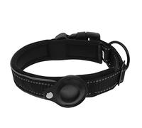 GMJGCIRVC Custodia per protezione per colletto per cani da 1 pc per design riflettente per cani compatibili con visibilità notturna facile da installare il supporto del tracciante nero