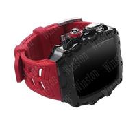 GMJGCIRVC Metal Watch Case Sillicone Band Modification Kit，For 44mm 45mm Series 9 8 7 6 5 4 SE Upgrade Replace Rubber Strap Bumper Cover Accessories