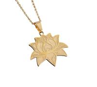 GMJGCIRVC necklace For Trendy 2025 Steel Elegant Pendant Flower Of Life Women's Yoga Statement Jewelry Herfriend Gift Accessories Creative Gift, Free size,
