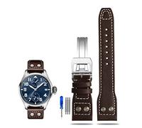 GMJGCIRVC Rivet Leather Watch Strap For IWC Pilots Iw500916 Waterproof Sweat Proof Soft And Comfortable Watchband Accessories 21 22mm WatchbandS