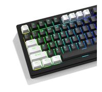 GMKWTL XVX copritasti in bianco e nero, profilo Cherry con copritasti in PBT, copritasti personalizzati Doubleshot 124 tasti, compatibilità universale per tastiera 60%, 65%, 75%, 100%