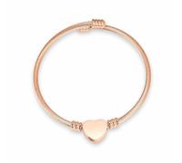 GMLRTOSPT Bracciale con urna per Ceneri umane/Animali Domestici, Medaglione a Cuore, Braccialetti per cremazione, Porta Ceneri, Braccialetto commemorativo, Gioielli Personalizzati, Oro Rosa, 65 mm