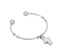 GMLRTOSPT Bracciale per cremazione per Ceneri da Donna - Bracciale con Ciondolo a Forma di Croce in Acciaio Inossidabile, Regalo commemorativo