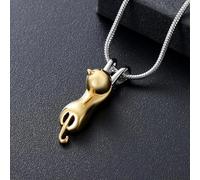 GMLRTOSPT Urna commemorativa a Forma di Scimmia per Donne e Uomini, Gioielli per cremazione, Collana commemorativa per Ceneri, Porta urna-golg