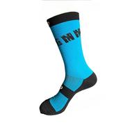 GMM Calze sport x Ciclismo Unisex a Compressione, Mountain Bike, Bici su Strada, Comfort, Resistenza, Migliorano la Circolazione, T.U. Made in Italy col. Cobalto