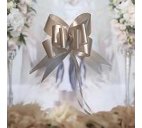 GMM Coccarde Fiocco Autotiranti Coccarde Decorative Nozze e Ricorrenze Varie /30pz (Grigio)