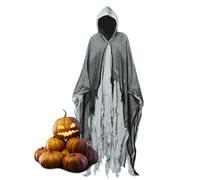 Gmokluytw Cape di haloween con cappuccio - costume unisex lungo - cappotto di mago, vampiro, principe o - costume per casa stregata, cosplay, accessorio per feste, tessuto resistente, luce, 190 cm