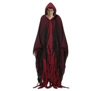 Gmokluytw Cape di haloween con cappuccio - costume unisex lungo - cappotto di mago, vampiro, principe o - costume per casa stregata, cosplay, accessorio per feste, tessuto resistente, luce, 190 cm