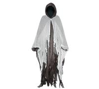 Gmokluytw Cape di haloween con cappuccio - costume unisex lungo - cappotto di mago, vampiro, principe o - costume per casa stregata, cosplay, accessorio per feste, tessuto resistente, luce, 190 cm