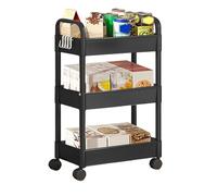 Gmokluytw Carrello Contenitore Con Ruote - Scaffale Mobile 3 Ripiani | Mensola Organizzatore Sottile Per Cucina Bagno Camera | Supporto Multi-Strato Universale | Carrello Per Casa Ufficio