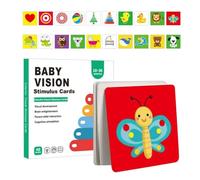 Gmokluytw Carte di Stimolazione Visiva Bambini - Set 20 Flashcard Educative | Carte Doppia Faccia 40 Motivi | Giocattoli Prima Infanzia 0-3 Anni | Sviluppo Sensoriale Apprendimento Precoce Educazione