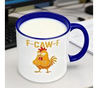 Gmokluytw Divertente - Ceramica Gallina 350ml Con Impugnatura Comfortevole - Tazze Da Caffè E Da Bere Divertenti | Per Decorazione Scrivania Caldo Freddo Tè Latte Acqua Succo Natale Ufficio Scuola