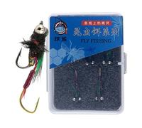 Gmokluytw Esche Artificiali per Pesca a Mosca - Assortimento Artigianali per Trota e Persico - 5 Pezzi Esche Realistiche Per Allenamento In Acque Basse Meteo Nuvoloso