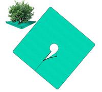 Gmokluytw Telo da Giardino - Telo Raccolta Foglie - Impermeabile 200x200 Cm con Fori da 30 Cm E Fibbia Angolare - Copertura Robusta per Giardinaggio, Controllo Erbacce, Protezione Aiuole E Vialetti