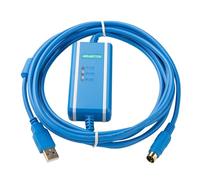 GMOSAOHXU Cavo di programmazione USB-SC09-FX con chip di isolamento per serie FX1N/FX2N/FX1S/FX3U (CH340 Chip ISO)