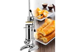 GmpTzitzith Macchina per Churros Verticale in Acciaio Inox in Stile Spagnolo, Macchina per Churros Manuale Commerciale, Dotata di 5 Stampi 2L