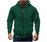 GMQWRK Felpa con cappuccio da uomo Uk divertente stampa grafica pullover camicia girocollo top comoda abbigliamento per le vacanze da indossare con pantaloni da tuta da uomo, Verde, 3XL Plus Tall